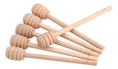 Set 24 Cucharas Madera Para Miel Agitador Bambú Abeja