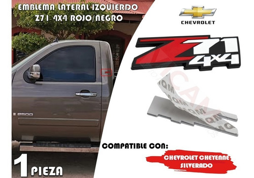 Emblema Izquierdo Z71 4x4 Chevrolet Cheyenne Silverado