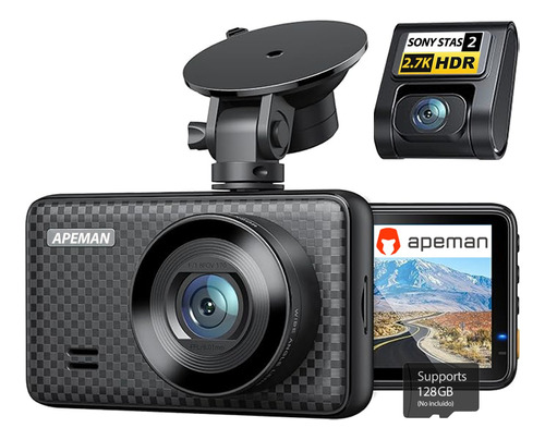 Dash Cam 2.7k Con Sony Sensor Doble Cámara Visión Nocturna 