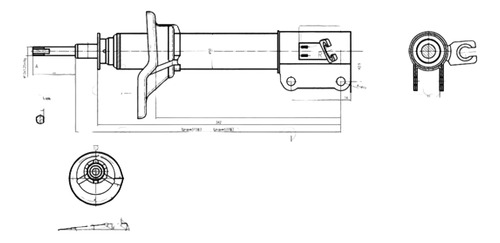 Amortiguador Trasero Derecho Gsp Ford Escort Usa 91-97