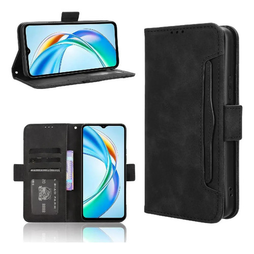 Carcasa For Honor X5b Plus 4g Cartera De Cuero Con Cierre