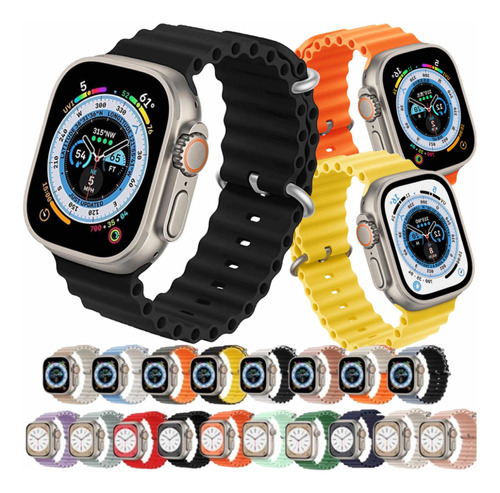 Correa Pulso Manilla Ocean Para Apple Watch 42 44 45 49mm