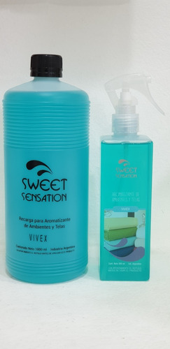 Combo Sweet Sensation Fragancia Textil 300ml + 1 Litro Vivex