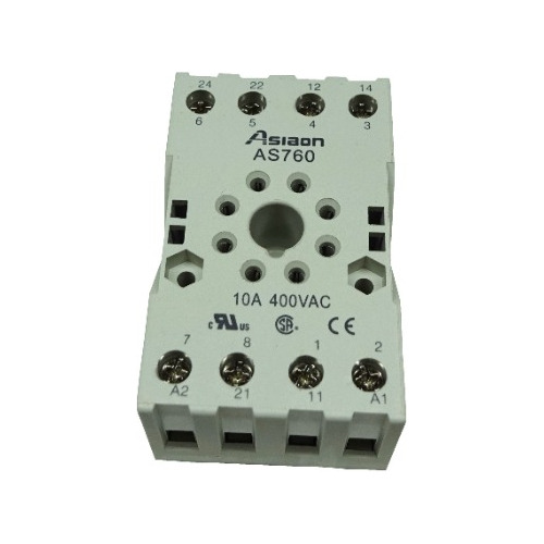 Base De 8 Pines Para Relevador, 10 Amper, 400 Vac