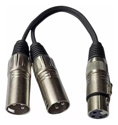 Cable 1 Xlr Hembra A 2 Xlr Macho 60cm