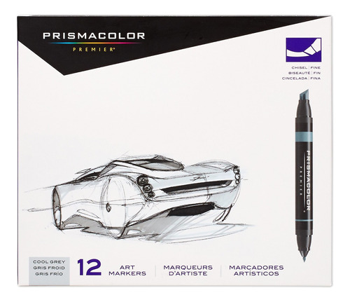 Marcadores De Arte Prismacolor  12 Unidades Color Gris