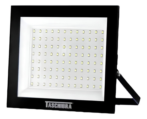 Kit 2 Refletor Taschibra Tr Led 150w Preto 6500k Bivolt Ip65