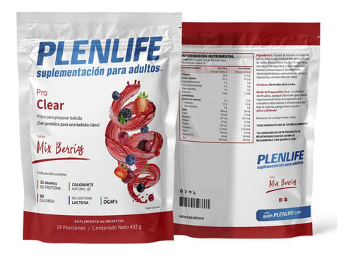 Suplemento En Polvo Proteina Bariatrica Plenlife Pro Clear