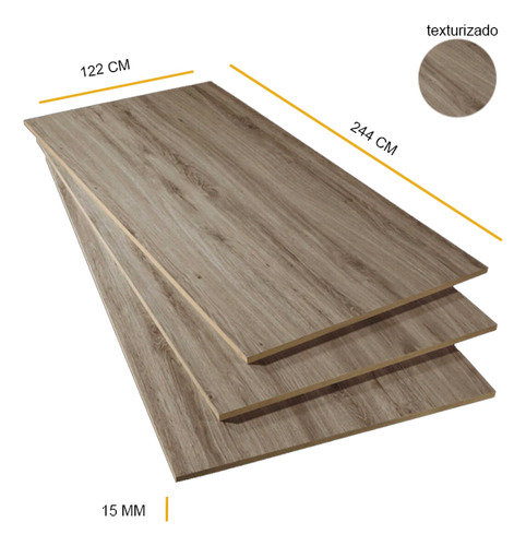 Melamina Mdf 15 Mm 2c Roble Peruano