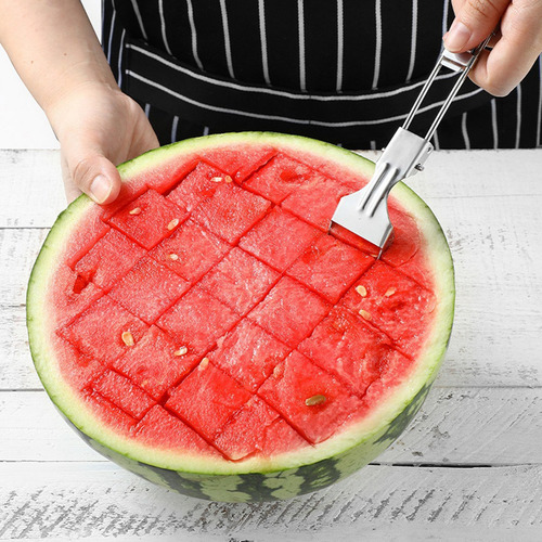 Cortador De Fruta De Acero Inoxidable, 2 Piezas, Tenedor Ple