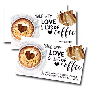 Tarjetas De Agradecimiento Hechas Amor Y Café Client...