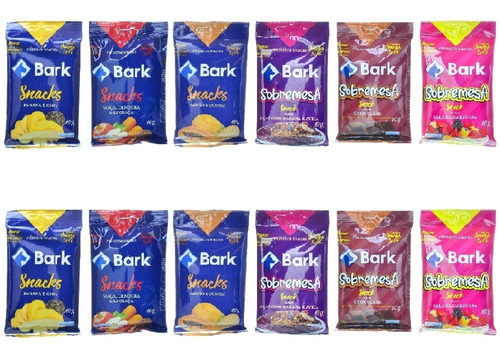 Bark Snacks P/ Cães Petiscos Fruta E Sobremesa Kit 12 Unid.