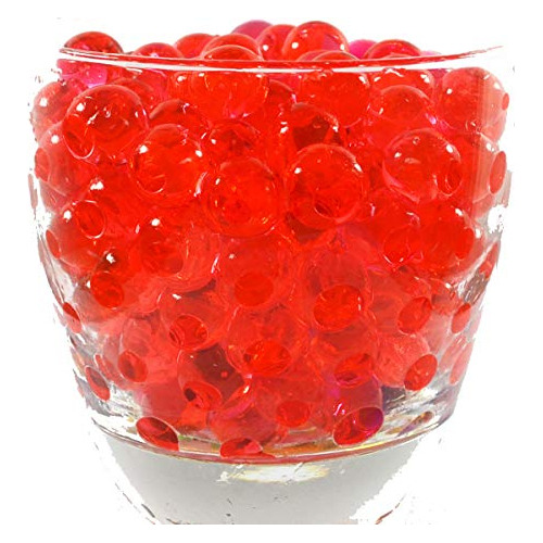 Perlas De Agua De Polímero Verdadero Rojo (8 Oz. Rinde...