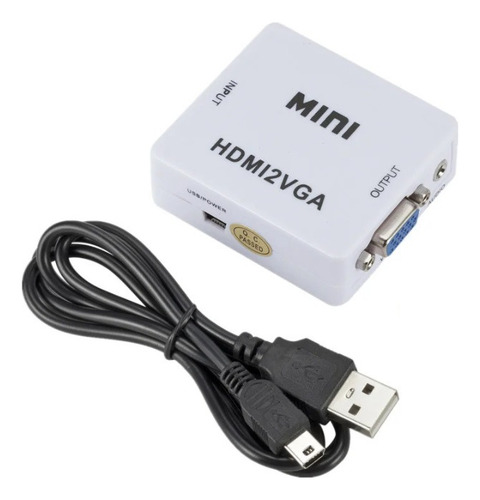 Convertidor Adaptador Hdmi A Vga Audio Conversor Cable Usb