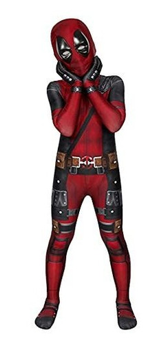 Disfraz Deadpool Superhroe Nios Body 3d Talla M