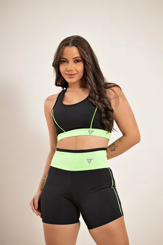 Kit Conjunto Fitness Feminino Roupa Academia Short E Top