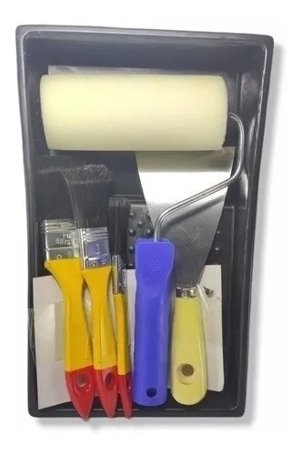 Kit Rodillo Para Pintar + Brochas + Espátulas A