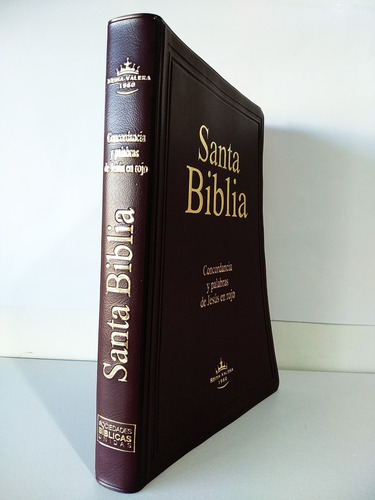 Imagen 5 de 10 de Biblia Reina-valera 1960 Letra Gigante Vinil Color Vino