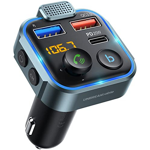Unbreakcable Bluetooth 5.0 Fm Transmitter For Car, [pd 20w +