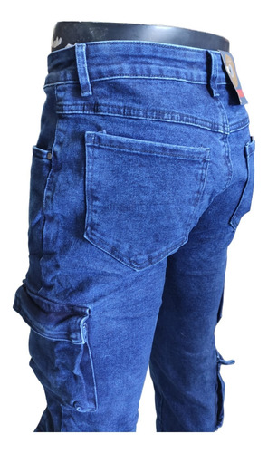 Pantalon Jeans Elasticado Diseño Moda De Hombre Con Bolsillo