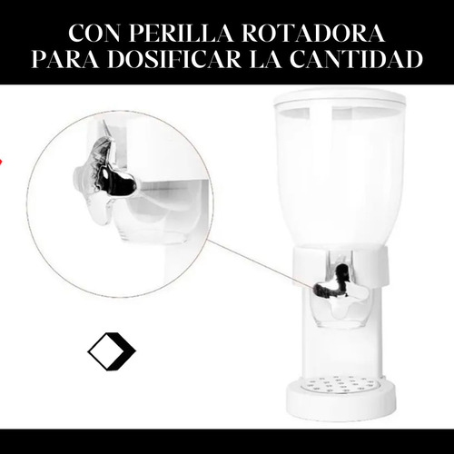 Dispenser Expendedor De Cereales Con Dosificador Cerealero Negro