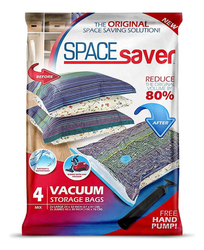 Spacesaver - Bolsas De Almacenamiento Al Vacio Premium 80%