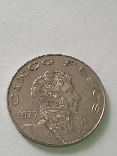 Moneda De 5 Pesos Año 1977