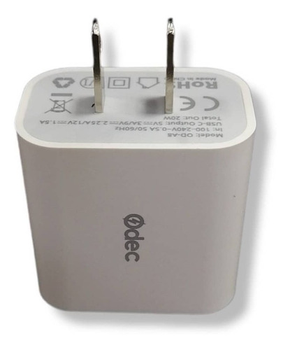 Taco Cubo Cargador Certificado Usb Tipo C Dec 20w