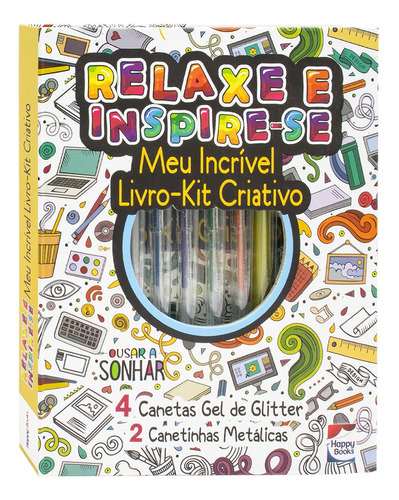 Meu Incrível Kit Criativo: Relaxe E Inspire-se, De Brijbasi Art Press. Diários Criativos Editorial Happy Books, Tapa Mole En Português, 2017