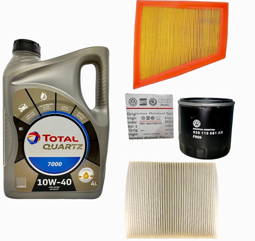 Kit Aceite Total 7000 Y 3 Filtros Vw Gol Trend Voyage Suran