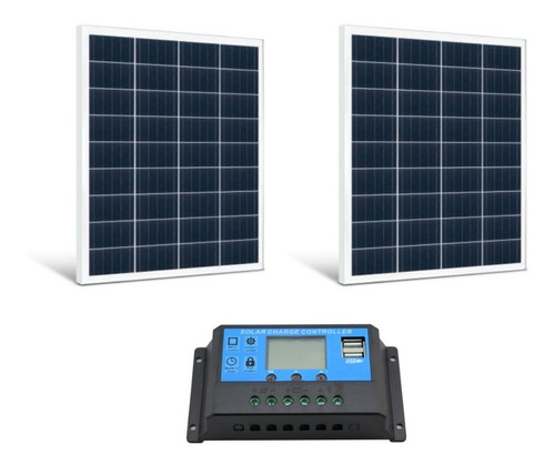 Kit Painel Placa Solar Para Caminhão Carrega Bateria 24v 12v