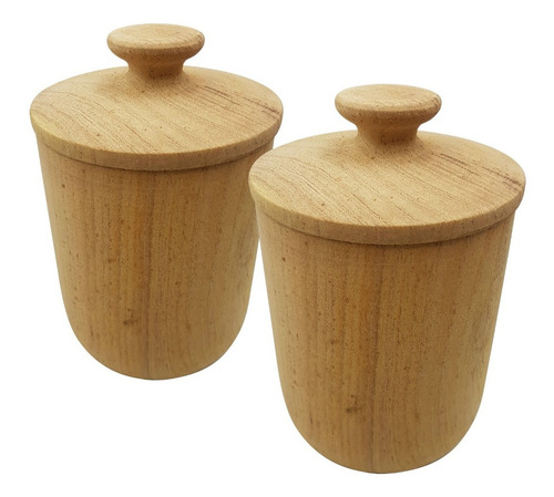 Yerbera Y Azucarera De Madera Lisa Para Pintar