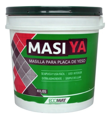 Masilla Placas De Yeso Durlock 15 Kg Masiya Ecomat