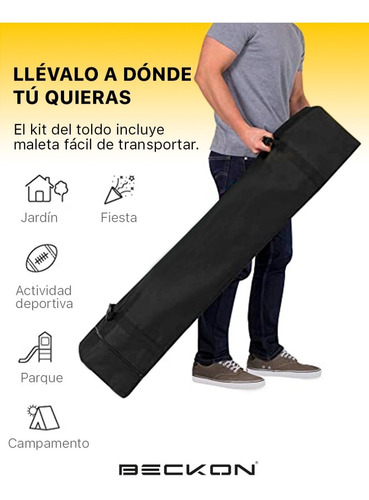Imagen 7 de 10 de Toldo Retráctil 3x3 M Carpa Uso Rudo Serie Premium + Maleta