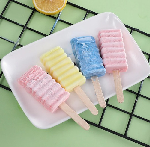 Molde Silicona Para Hacer Helados Paletas Postres Congelados