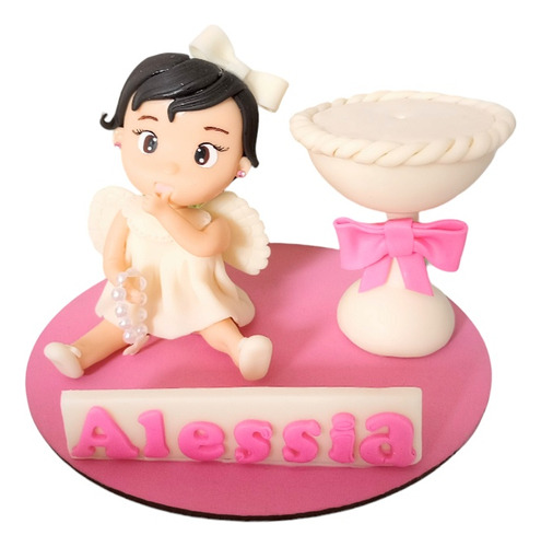  Cake Topper Bautizo Niña Tridimensional 1 Un