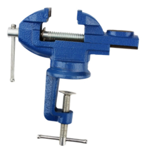 Morsa De Mesa Com Grampo Morsa De Boca De Grampo 5cm Azul