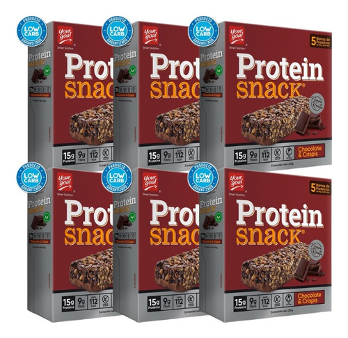 Protein Snack Chocolate & Crispis Pack 6 Cajas Dietafitness