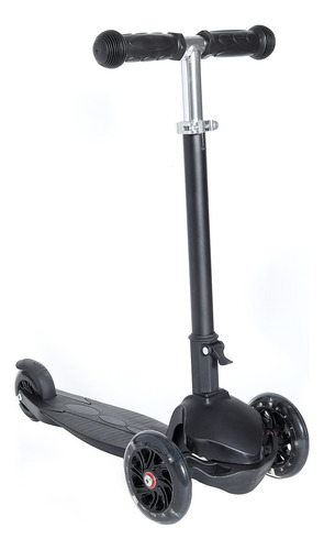 Scooter 3 Ruedas Con Luces Color Negro Arthome