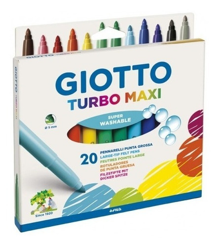 Giotto Turbo Maxi Color X 20 Colores