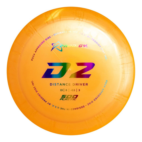 Prodigy Discs Disco Golf Distancia D2 Pro Serie 500 Color