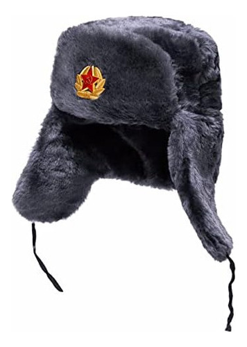 Beleon Ushanka Sombrero De Piel Ruso Sombrero Del Ejérci [u]