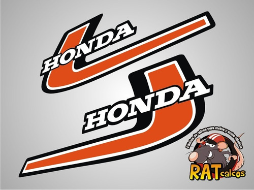 Calcos Honda Z50 / Naranja / Tanque X 2