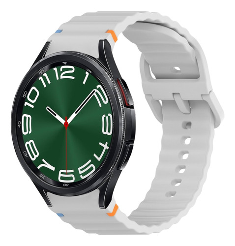 Correa De Silicona Gris Claro Para Samsung Galaxy Watch 6 Cl