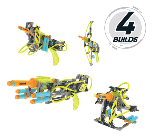 Knex Cyberx C5 Neostrike, Explota Hasta 60 Pies (176 Unidade