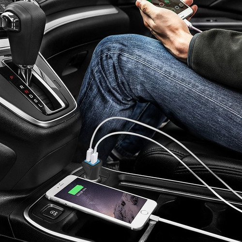 Cargador Celular Auto Wesdar U1 Carga Rapida 2 Usb 5 V 2.1 A