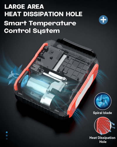Arrancador De Coche Con Compresor 150psi 6000a 24000mah