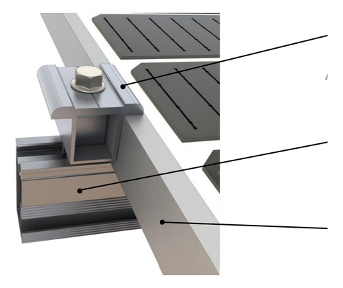 Abrazadera Clamp Para Paneles Solares (2 Piezas)