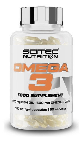 Suplemento En Cápsula Scitec Nutrition  Omega 3 Sabor Underflavored De 140ml 100 Un