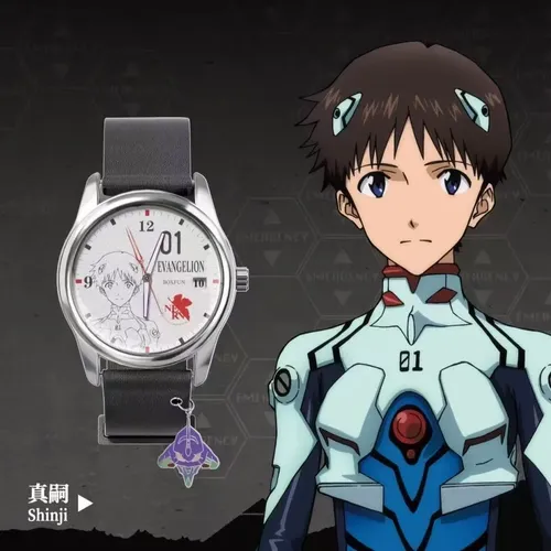 X Eva Evangelion Anime Relógio De Quartzo Colecionável Qq